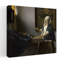 Woman Holding A Balance Classic Contemporary Wall Art Print by Johannes Vermeer - Wrapped Canvas Print-1124931112