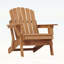 Chaise Adirondack pliante surdimensionnée en bois pour l'extérieur avec dossier et siège pré-assemblés, parfaite pour le jardin, le patio et la terrasse