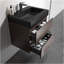 BB02-24-109, lavabo à quartz intégré SANS drain et robinet, couleur noir mat