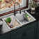 Quartz Top Mount Sinks 33'' L Drop-In Double Bowl Kitchen Sink