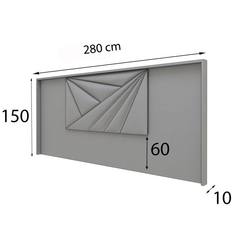 Maximo Mx79K, ensemble 3, Grand, 5 pièces : Lit, 2 tables de chevet, commode miroi