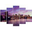New York Manhattan Sunset - 5 Piece No Frame Set on Canvas