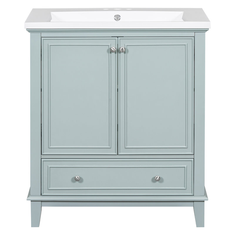 Meuble-lavabo 30 po avec lavabo, Vert
