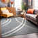 Tapis gris à poils longs Meiko