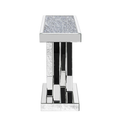 Amla Mirrored Glass Console Table