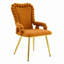 Chaises de salle à manger en velours avec pieds, style « Puffy Bubble Chair » et chaînette, fauteuils d'appoint rembourrés avec accoudoirs pour salle à manger et cuisine.