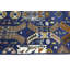 Tapis géométrique bleu en laine noué à la main 8 pi x 9 pi 10 po Sinaikin 