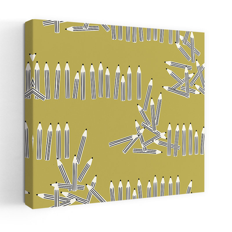 "Creative Pencils", art contemporain, impression d'art mural, H 48 po x l 48 po