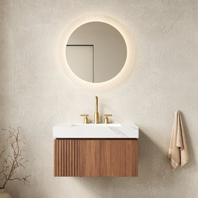 Single Bathroom Vanity with Stone Top