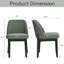 Chaise rembourrée en polyester 19,5 po avec pieds en bois massif noir Bason-1676804969