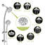 Pomme de douche double avec pomme de douche de 4,7 po, douchette à main, 8 modes, boyau, support mural Rain 8, barre de douche-124566146