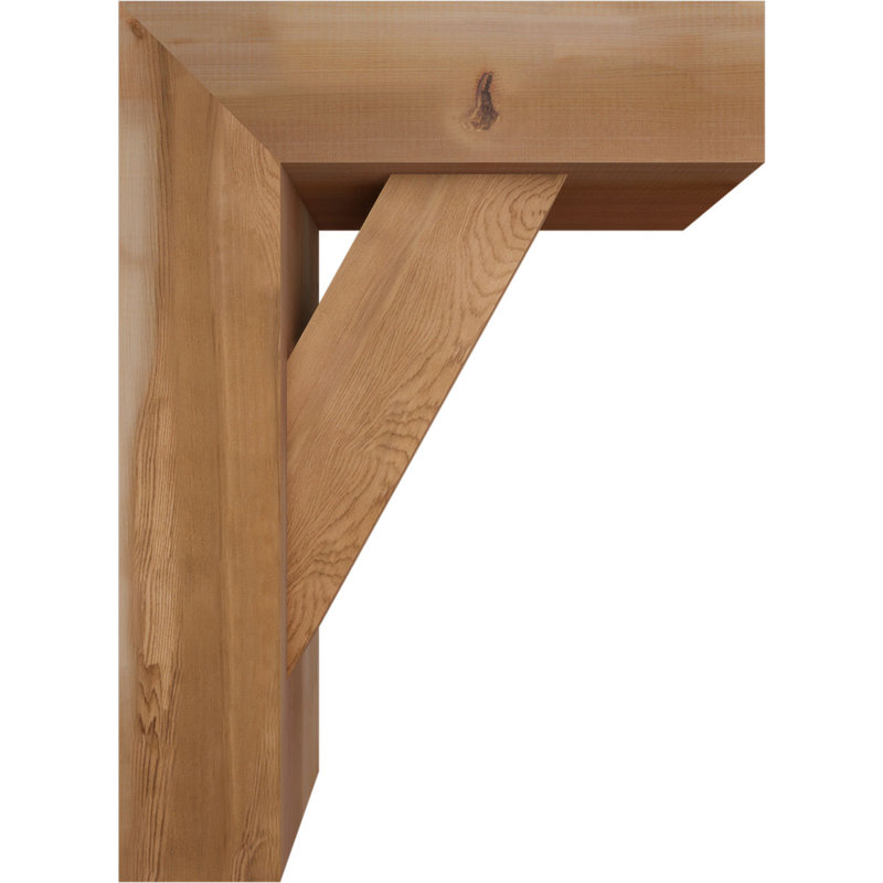 Traditional Block Bracket w/ Offset Brace, 30 x 22, 7 1/2"W Western Red Cedar (Smooth)