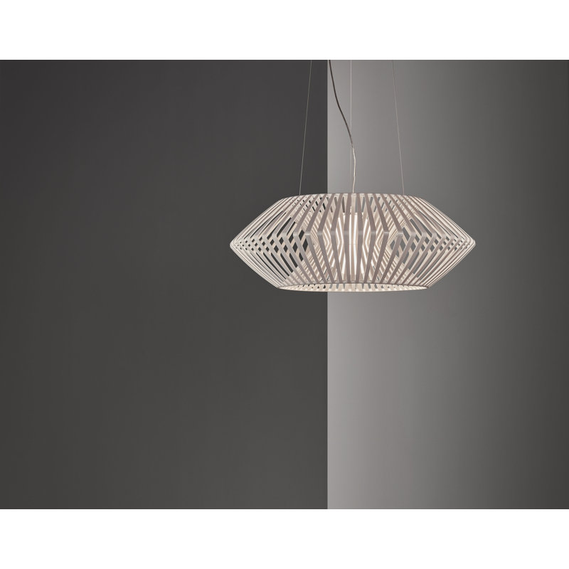 V Pendant, White, 11.4" H x 31.5" W x 31.5" D