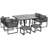Bodhild 8 Seater Dining Set with Cushions