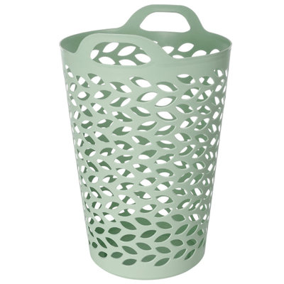 8 Pack Ezystorage 74L Fleur Pattern Tall Laundry Hamper with Handles – Flexible Ventilated Laundry Hamper