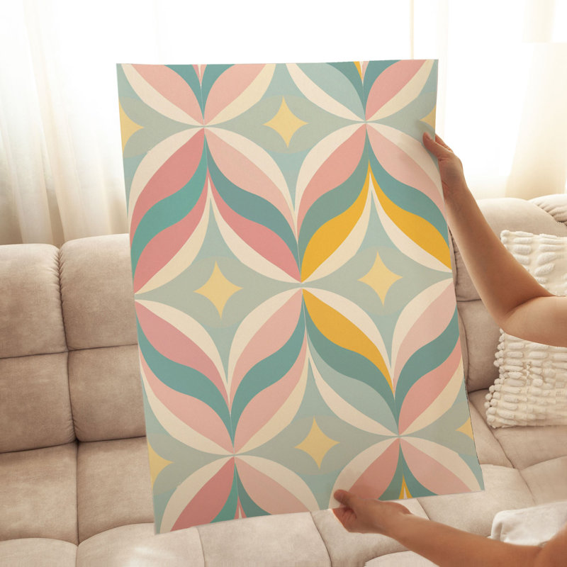 «Abstract Abstract Groovy 70s Pattern VI Retro», reproduction d'art non encadrée, H 10 po x l 8 po