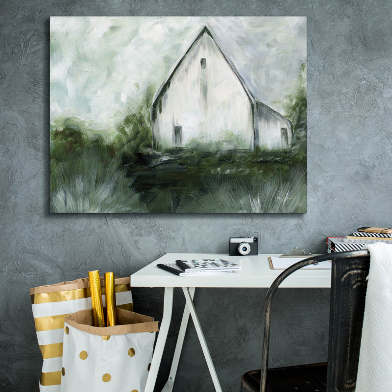 «Abandone Barnhouse» par Yvette St. Amant, art mural sur toile, H 26 po x l 34 po x P 1,5 po