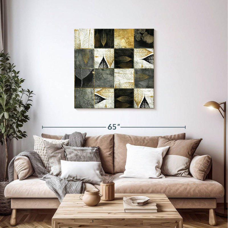 Harnek Leaf Patterned Tiles, 36" H x 36" W