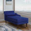 Chaise longue bleue en sherpa