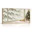 Snowy Pine Branches Outside Window With Tree And Christmas Canvas Wall Art-393172788