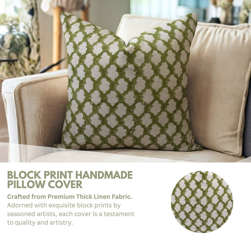 Linen Pillow Cover, Square, 22" x 22"