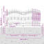 Vidaxl Garden Fence Powder-Coated Steel-116797991-116797995
