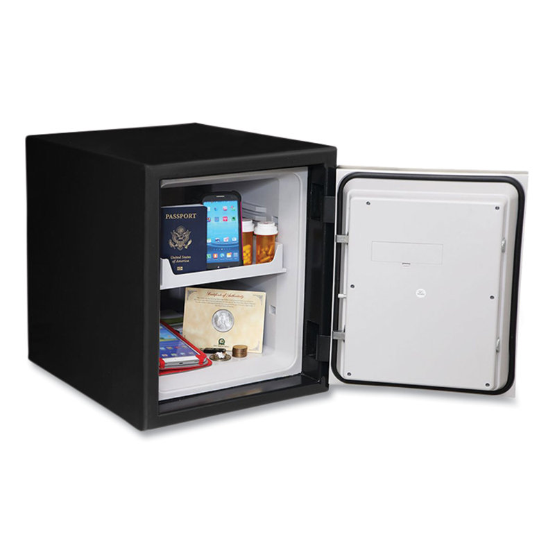 Black Medium Steel Fireproof Waterproof Digital Safe