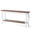 Console rétro de 70,9 po de style français avec canapé très long et 2 tablettes