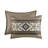 Comforter With Throw Pillows, King/ King, 5 Piece Stripe Herringbone, Brown , 2 Brown,