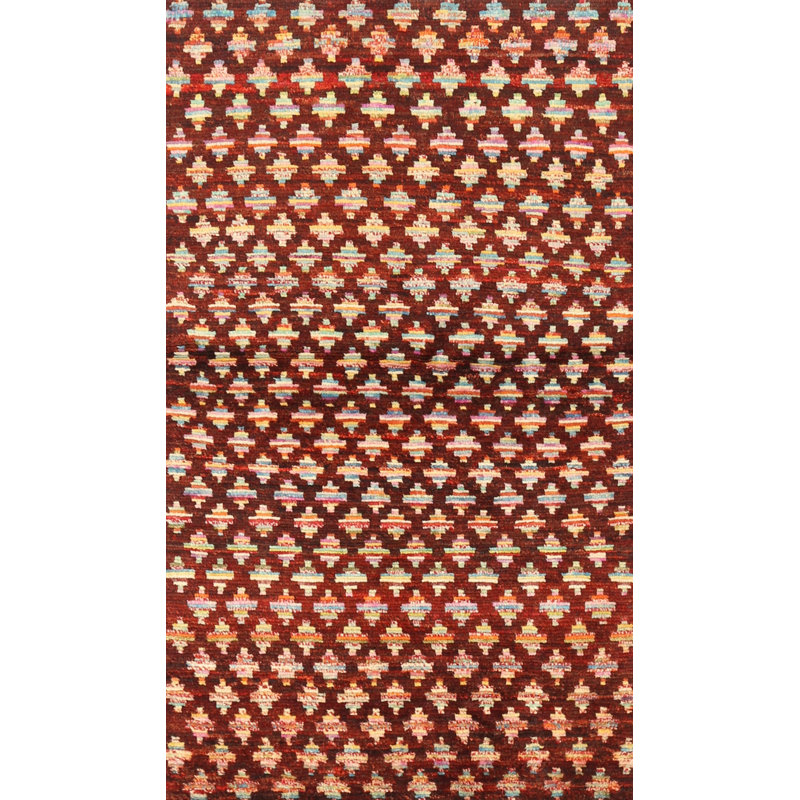Tapis brun/beige contemporain, Rectangle 3 pi x 5 pi