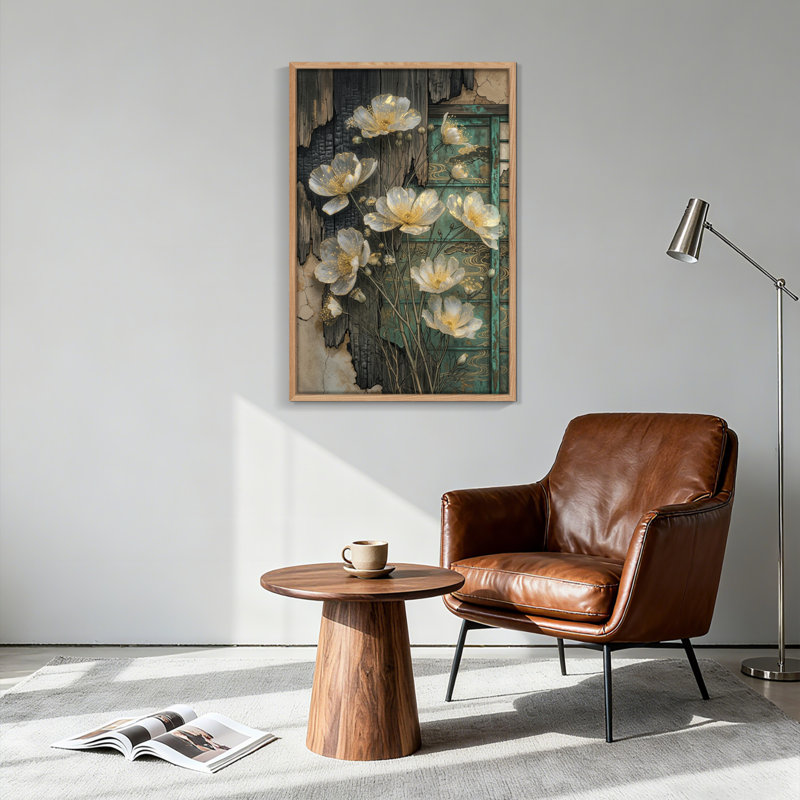 "Floral", art mural sur toile, ensemble de 1, Natural, H 24 po x l 18 po