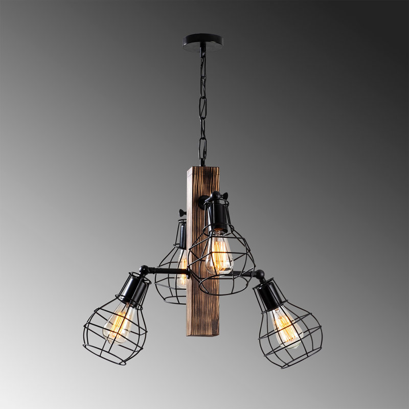 Fleeton 4 - Light Black Sputnik Pendant