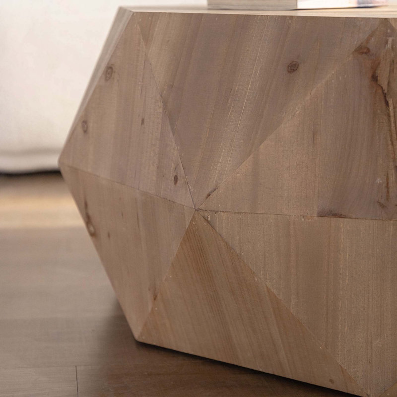 Table basse 38,58 po, H 16,34 po x L 38,58 po x l 32,09 po, Naturel