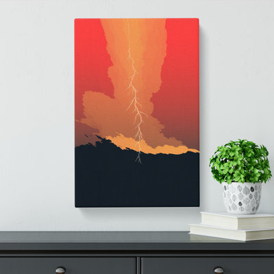Lightning Minimalism - Wrapped Canvas Print