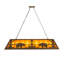 Luminaire suspendu linéaire pour table de billard 9 lumières Old Forge