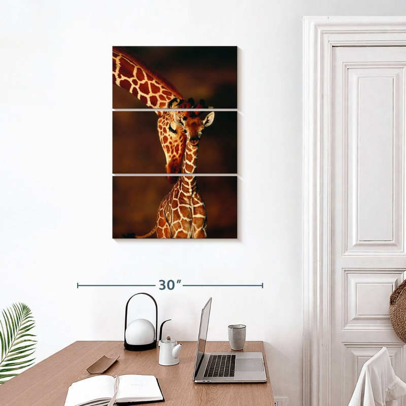 «Brampt Giraffes Gentle Moment», H 32 po x l 20 po