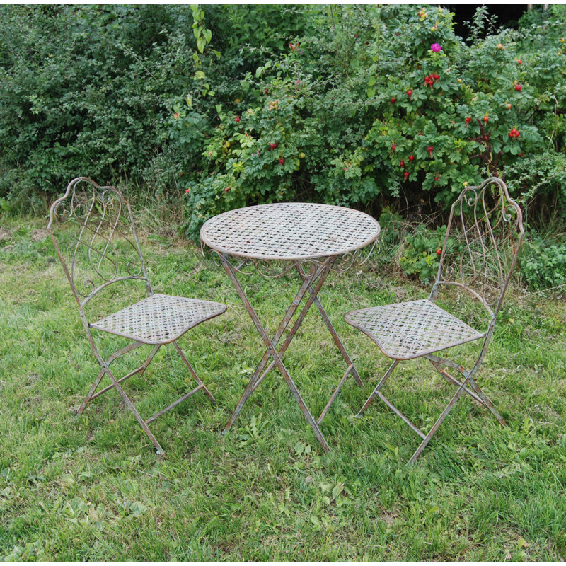 Haubrich 2 - Person Patio Dining Set with Round Table
