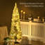Grand sapin de Noël artificiel pré-éclairé avec 210 lumières à DEL blanc chaud et 499 pointes pour la décoration de Noël-1487266624