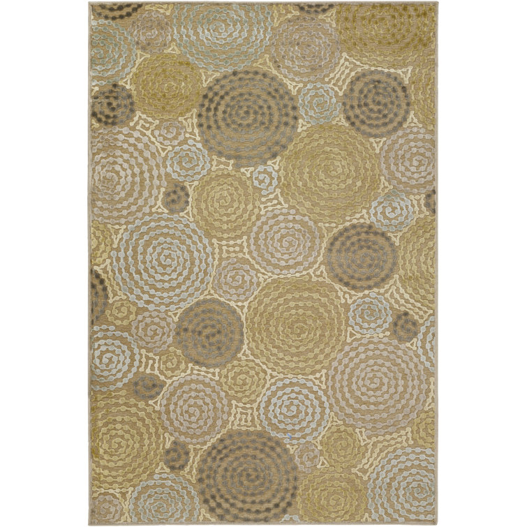Tapis abstrait en praline Bressler