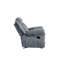 Fauteuil inclinable confortable en velours avec tiroir de rangement et table inclinable grise - 3 sièges, et relaxant, stable, fabrication touffetée élégante, apaisante-374539129