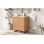 Ensemble de meuble-lavabo 30 po avec lavabo, armoire combinée, armoire de rangement pour salle de bain, structure en bois massif-126202327