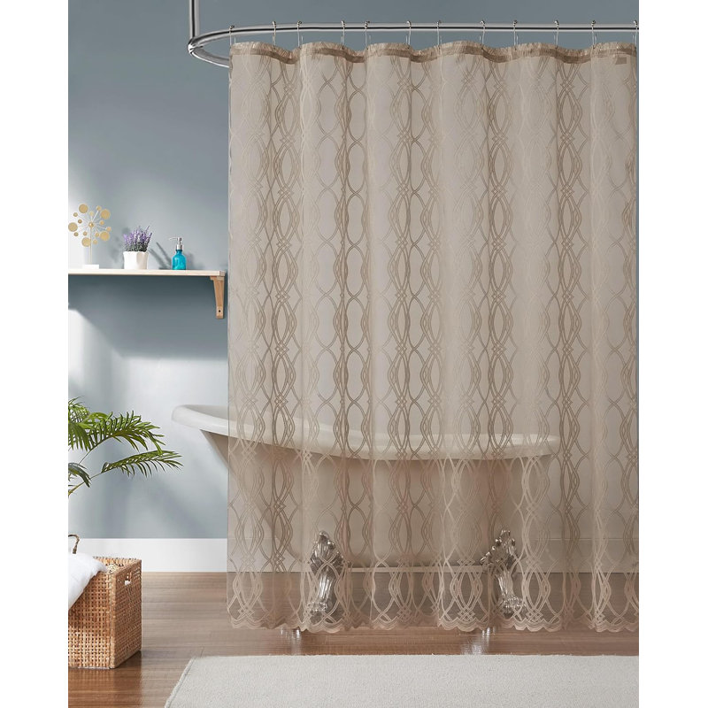 Rideau de douche Cariann, H 72 po x l 72 po, Lin lin
