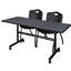 Table gigogne d'appoint Nevjana, 2 chaises empilables-32962089-32962095-32962097
