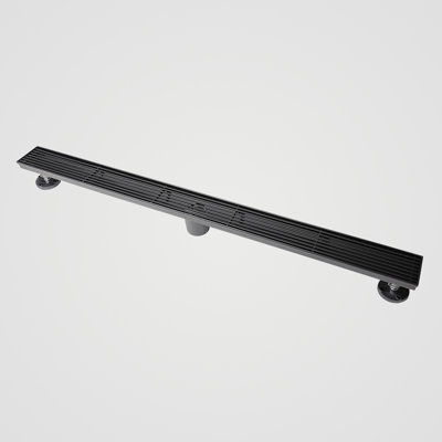Drain de douche 47 po x 2 3/4 po x 7/8 po Oceanic, acier inoxydable 316 de qualité marine, grille, avec crépine et pieds de réglage