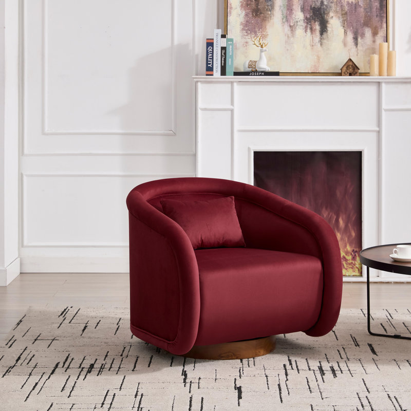 Fauteuil d'appoint pivotant, Rouge vin