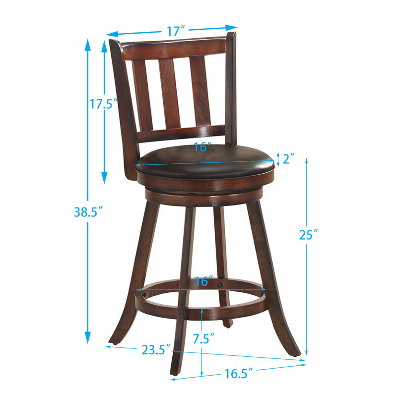 Tabouret de bar et de comptoir Auburndale, Tabouret de comptoir (siège d'une hauteur de 25 p