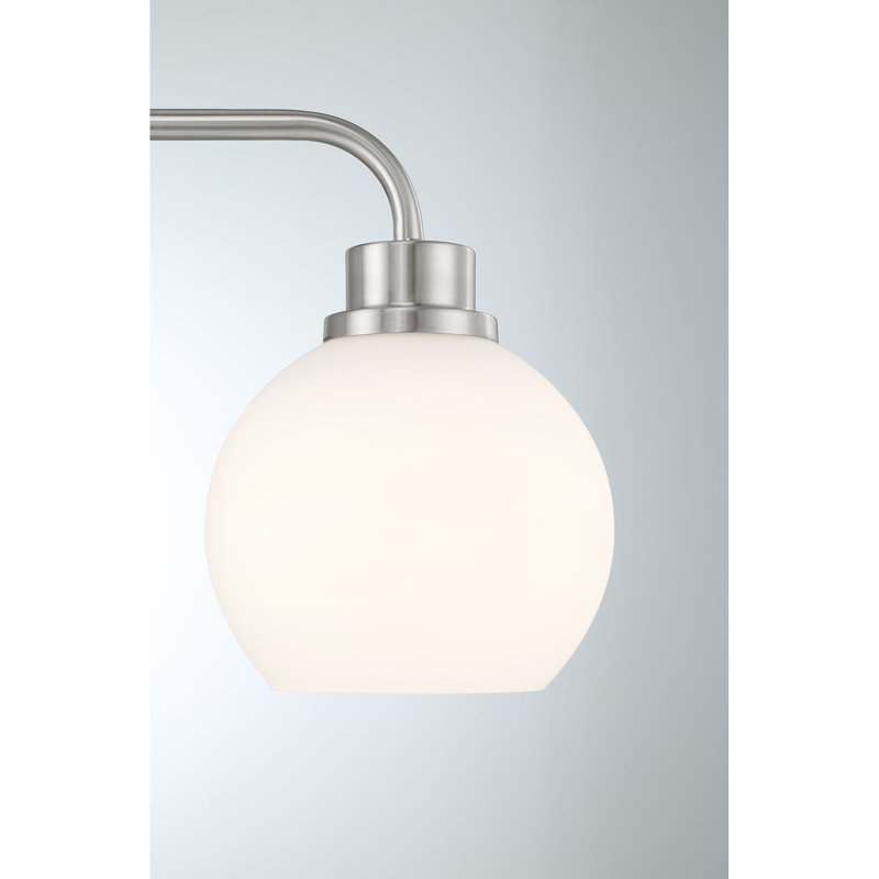 Orion 3-Light Bathroom Vanity Light in Brushed Nickel, Brushed Nickel