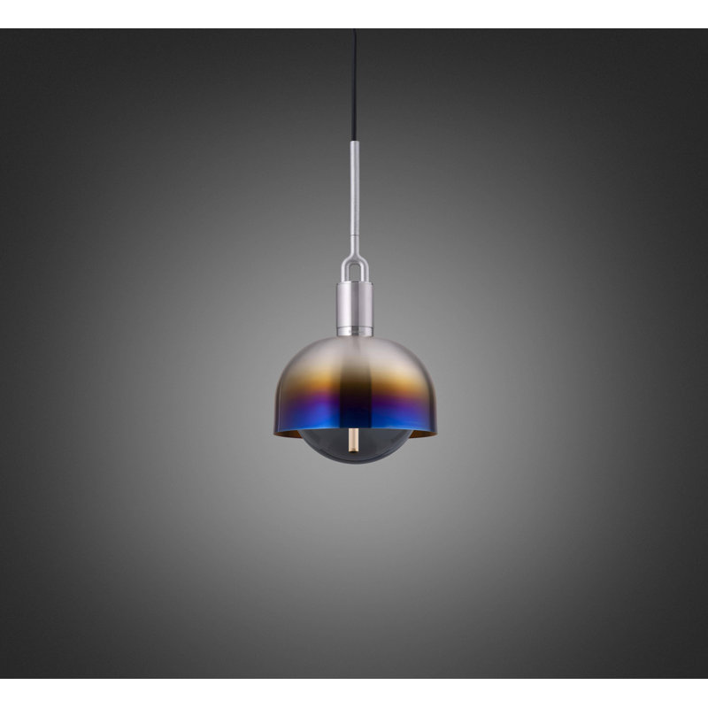 1 - Light Pendant, Smoked/Burnt Steel