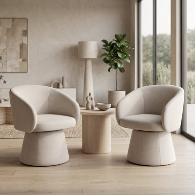 Chaises de salle à manger modernes modernes à dossier incurvé en chenille de 25 po de largeur Stoehrs