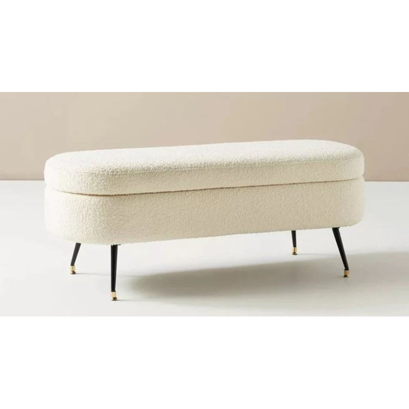Banc de rangement à couvercle rabattable Ilana